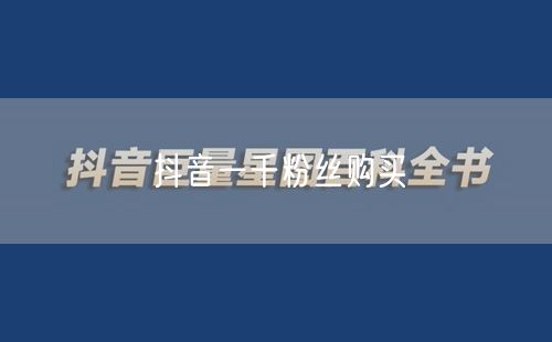 抖音一千粉丝购买