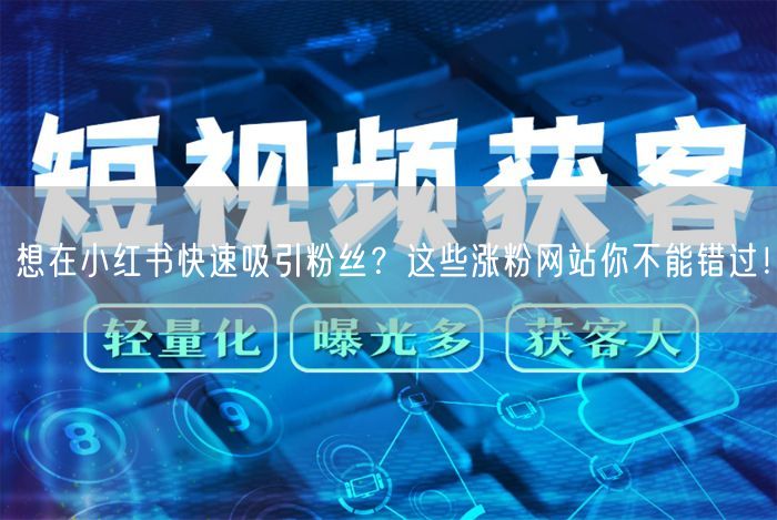想在小红书快速吸引粉丝？这些涨粉网站你不能错过！